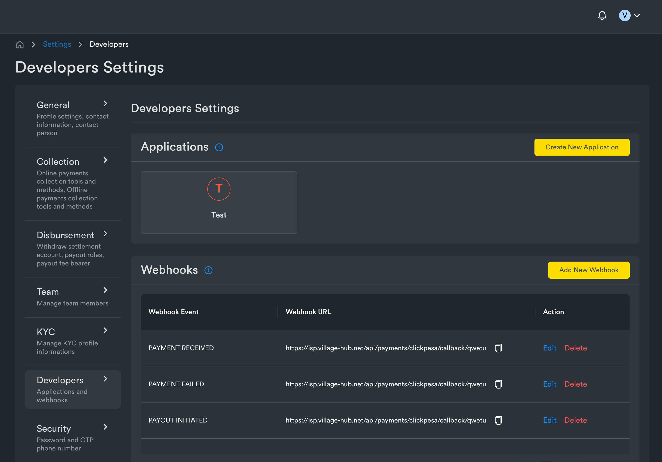 ClickPesa Settings