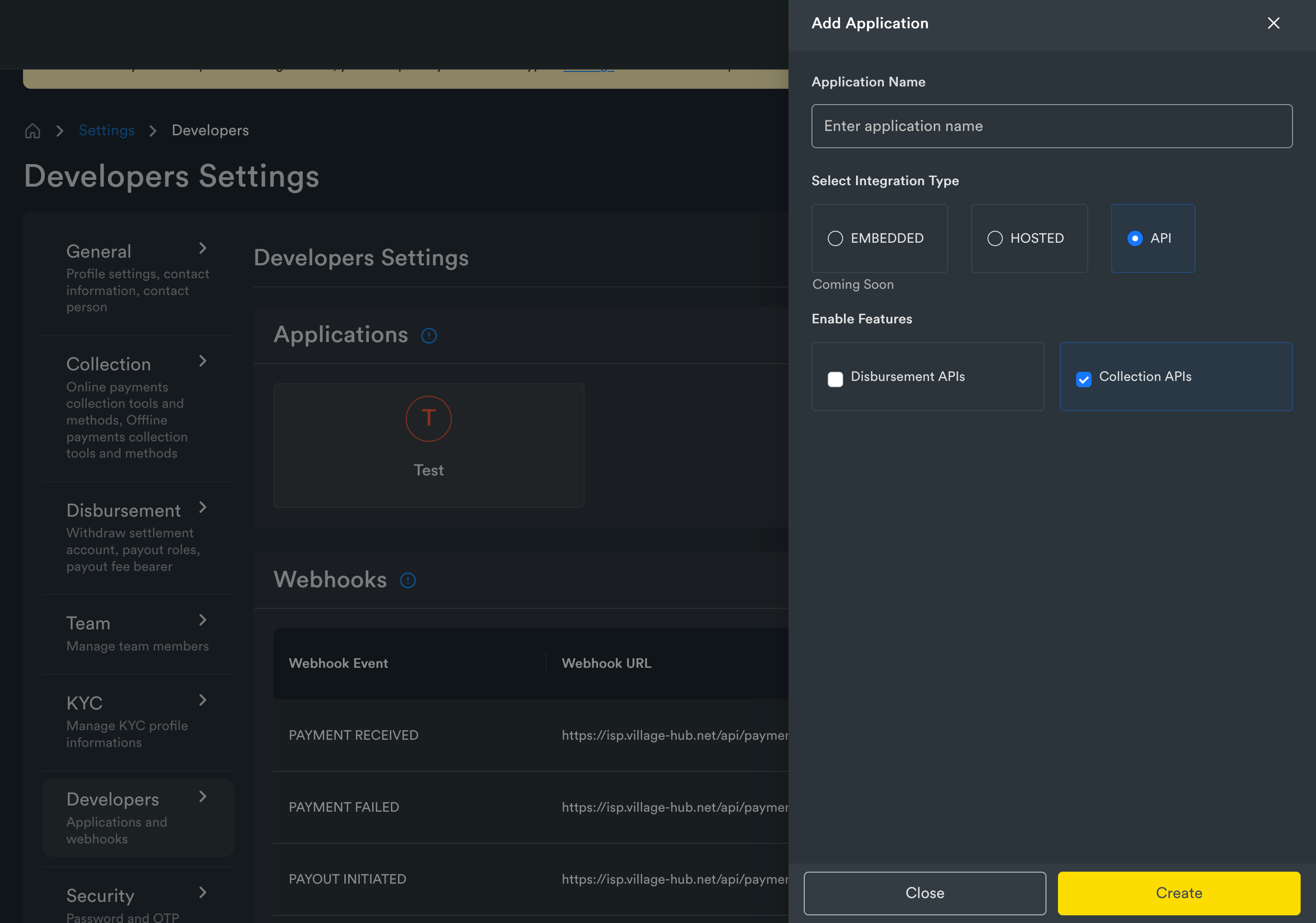 Developers Tab